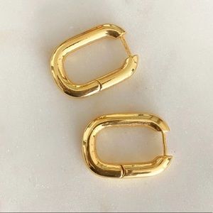 Retro Oval Hoop in Micro